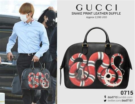 gucci snake bag taehyung|bts Gucci accessories.